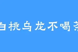 白桃乌龙不喝茶