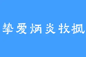 挚爱炳炎牧枫