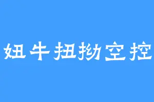 妞牛扭拗空控