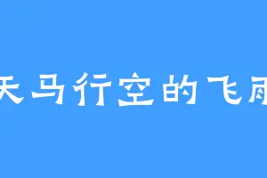 天马行空的飞雨