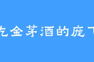 爱吃金茅酒的庞飞海