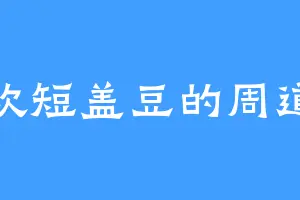 喜欢短盖豆的周道济