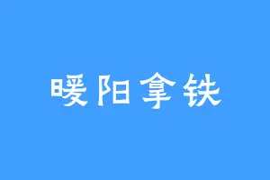 暖阳拿铁