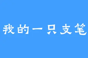 我的一只支笔