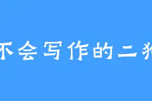不会写作的二狗