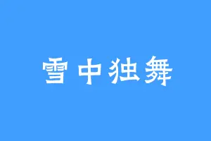 雪中独舞