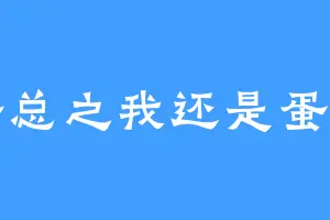 蛋总之我还是蛋总