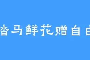 踏马鲜花赠自由