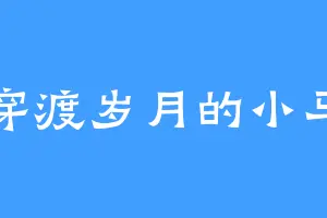 穿渡岁月的小马
