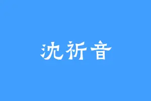 沈祈音