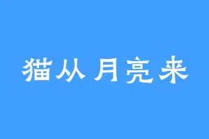 猫从月亮来