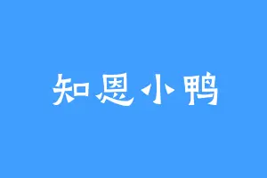 知恩小鸭