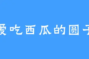 爱吃西瓜的圆子