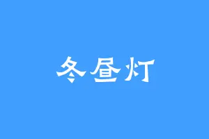 冬昼灯