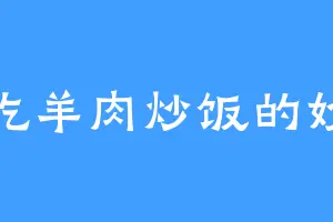 爱吃羊肉炒饭的妙安