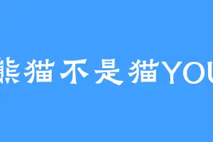 熊猫不是猫YOU