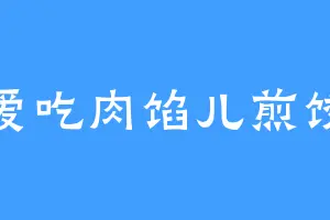 爱吃肉馅儿煎饺