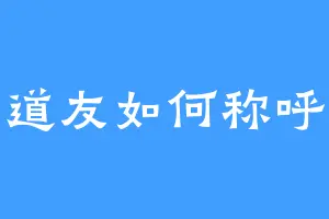 道友如何称呼