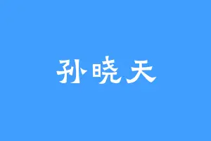 孙晓天