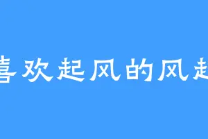 喜欢起风的风起