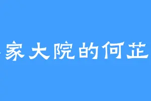 苏家大院的何芷彤