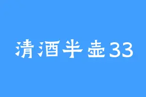 清酒半壶33