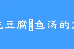 爱吃豆腐鲗鱼汤的文松