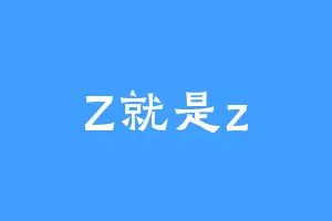 Z就是z