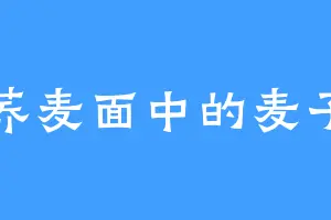 荞麦面中的麦子