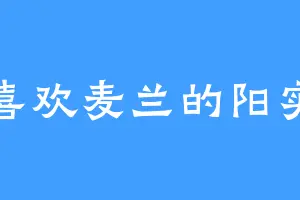 喜欢麦兰的阳实