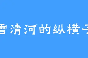 雪清河的纵横子