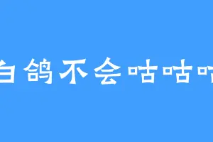 白鸽不会咕咕咕